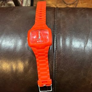 Orange rubber Nixon watch